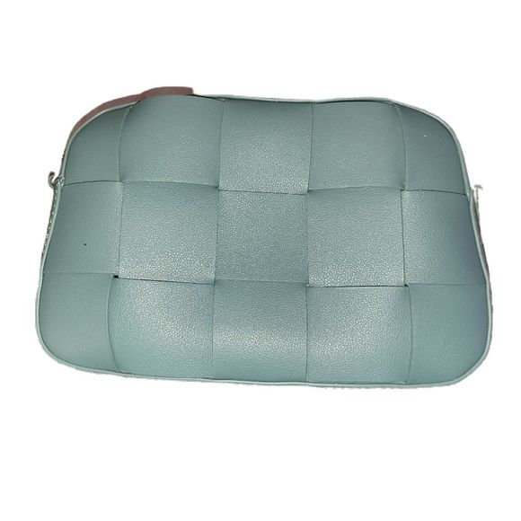 Street Level Handbags - Street Level NWT Crossbody Purse Woven Leather with Canvas Strap Periwinkle